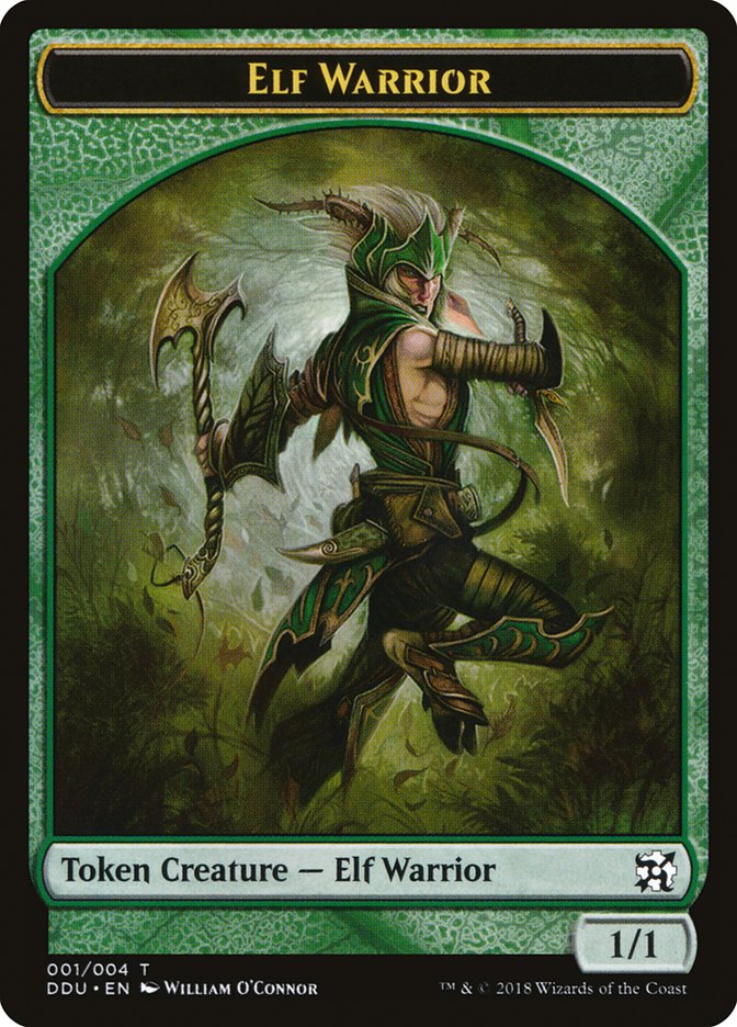 Elf Warrior Token [Duel Decks: Elves vs. Inventors Tokens] | Impulse Games and Hobbies