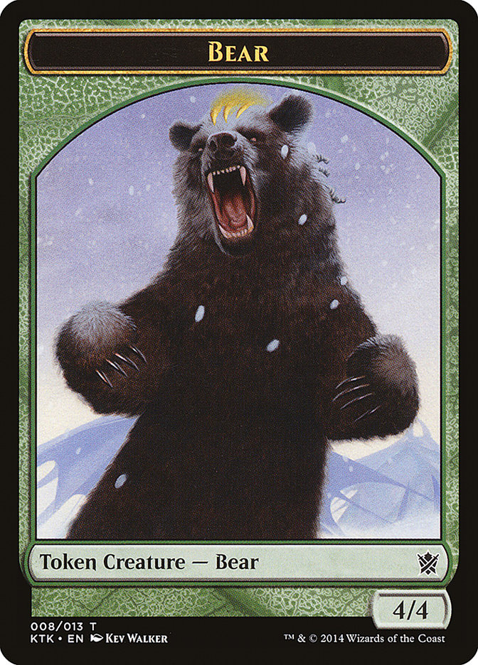 Bear Token [Khans of Tarkir Tokens] | Impulse Games and Hobbies