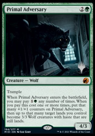Primal Adversary (Promo Pack) [Innistrad: Midnight Hunt Promos] | Impulse Games and Hobbies
