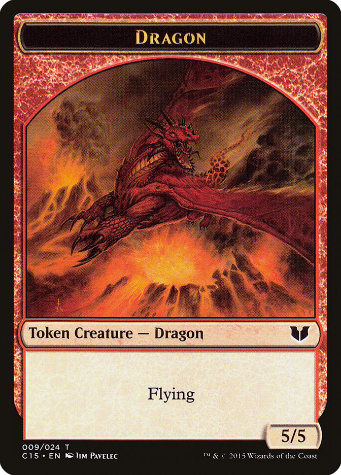 Dragon // Dragon Double-Sided Token [Commander 2015 Tokens] | Impulse Games and Hobbies