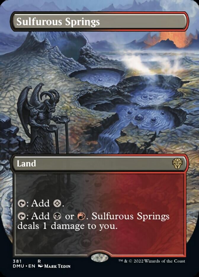 Sulfurous Springs (Borderless Alternate Art) [Dominaria United] | Impulse Games and Hobbies