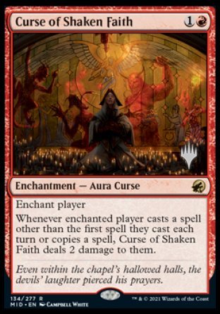 Curse of Shaken Faith (Promo Pack) [Innistrad: Midnight Hunt Promos] | Impulse Games and Hobbies