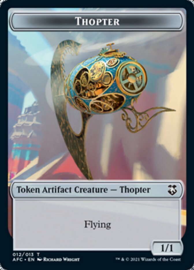 Thopter // Treasure Double-sided Token [Dungeons & Dragons: Adventures in the Forgotten Realms Commander Tokens] | Impulse Games and Hobbies