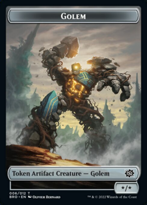 Powerstone // Golem Double-Sided Token [The Brothers' War Tokens] | Impulse Games and Hobbies