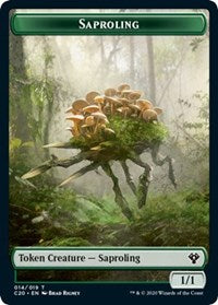 Saproling // Treasure Double-sided Token [Commander 2020 Tokens] | Impulse Games and Hobbies