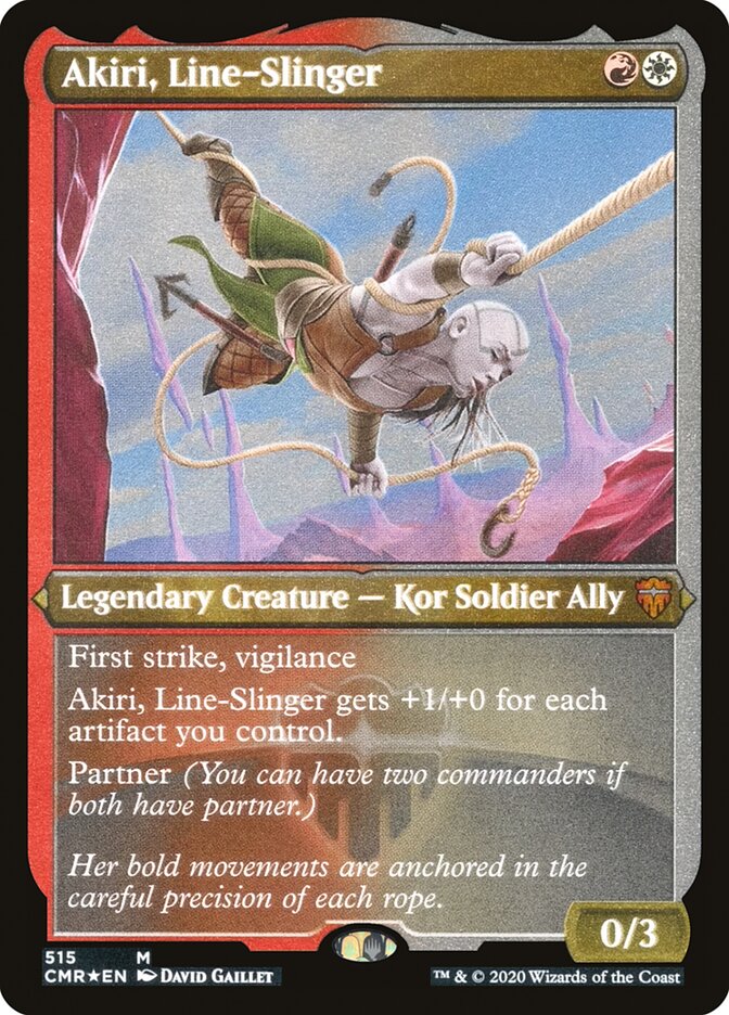 Akiri, Line-Slinger (Etched) [Commander Legends] | Impulse Games and Hobbies