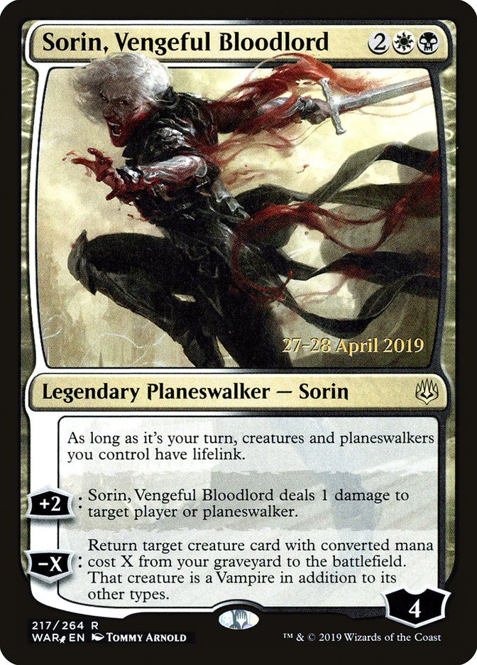 Sorin, Vengeful Bloodlord  [War of the Spark Prerelease Promos] | Impulse Games and Hobbies