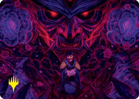 Reckoner Shakedown Art Card (Gold-Stamped Signature) [Kamigawa: Neon Dynasty Art Series] | Impulse Games and Hobbies