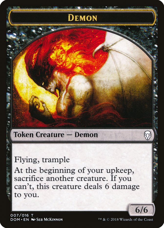 Demon Token [Dominaria Tokens] | Impulse Games and Hobbies