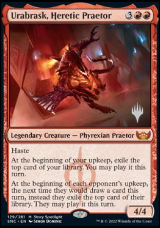 Urabrask, Heretic Praetor (Promo Pack) [Streets of New Capenna Promos] | Impulse Games and Hobbies