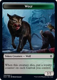 Wolf // Food (17) Double-sided Token [Throne of Eldraine Tokens] | Impulse Games and Hobbies