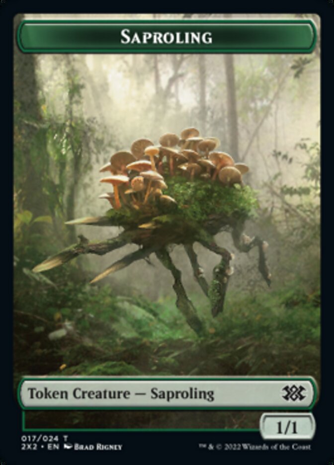 Saproling // Spirit Double-sided Token [Double Masters 2022 Tokens] | Impulse Games and Hobbies