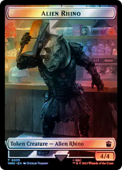 Alien Rhino // Beast Double-Sided Token (Surge Foil) [Doctor Who Tokens] | Impulse Games and Hobbies