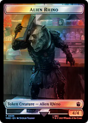 Alien Rhino // Food (0058) Double-Sided Token (Surge Foil) [Doctor Who Tokens] | Impulse Games and Hobbies