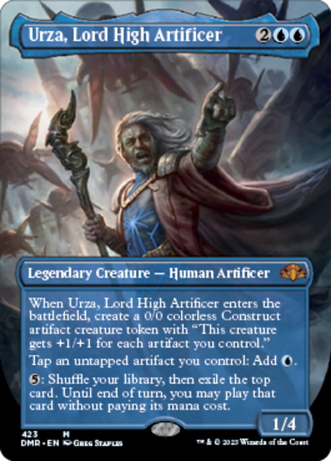 Urza, Lord High Artificer (Borderless Alternate Art) [Dominaria Remastered] | Impulse Games and Hobbies