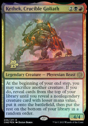 Kethek, Crucible Goliath [Phyrexia: All Will Be One Prerelease Promos] | Impulse Games and Hobbies