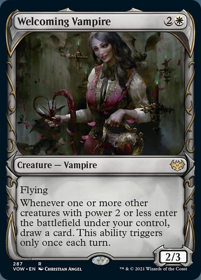 Welcoming Vampire (Showcase Fang Frame) [Innistrad: Crimson Vow] | Impulse Games and Hobbies