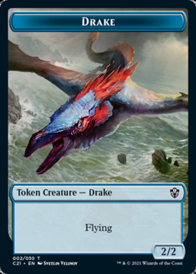 Drake // Elemental (002) Token [Commander 2021 Tokens] | Impulse Games and Hobbies