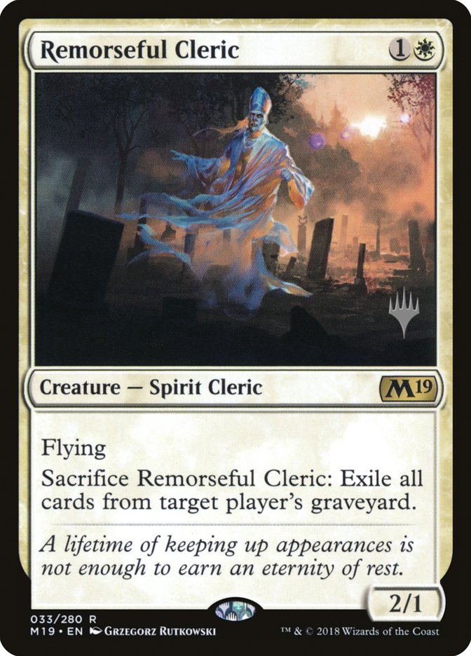 Remorseful Cleric (Promo Pack) [Core Set 2019 Promos] | Impulse Games and Hobbies