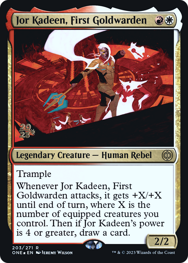 Jor Kadeen, First Goldwarden [Phyrexia: All Will Be One Prerelease Promos] | Impulse Games and Hobbies