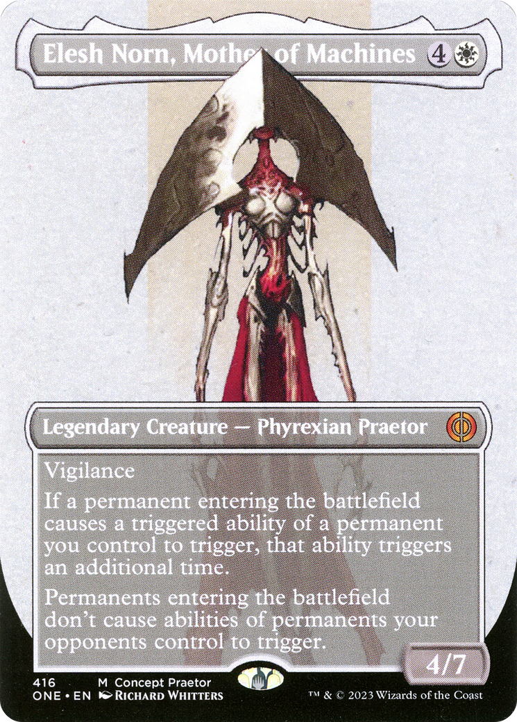 Elesh Norn, Mother of Machines (Borderless Concept Praetors) [Phyrexia: All Will Be One] | Impulse Games and Hobbies