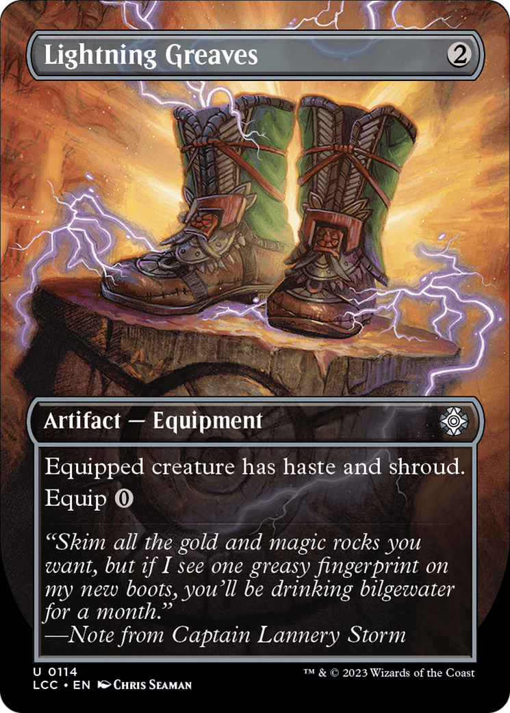 Lightning Greaves (Borderless) [The Lost Caverns of Ixalan Commander] | Impulse Games and Hobbies