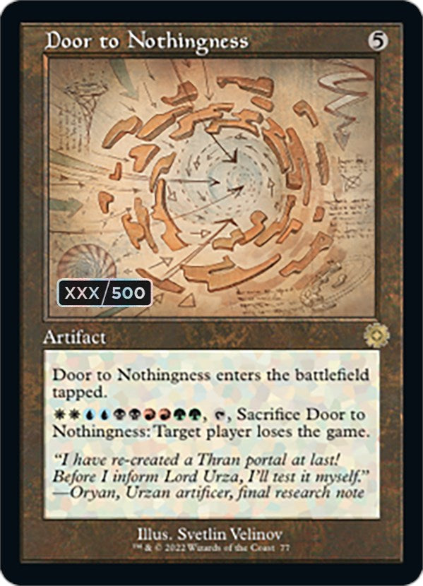 Door to Nothingness (Retro Schematic) (Serial Numbered) [The Brothers' War Retro Artifacts] | Impulse Games and Hobbies