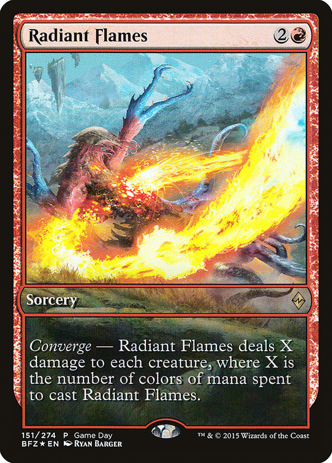 Radiant Flames (Game Day) [Battle for Zendikar Promos] | Impulse Games and Hobbies