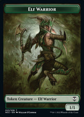 Elf Warrior // Wurm Double-sided Token [Streets of New Capenna Commander Tokens] | Impulse Games and Hobbies