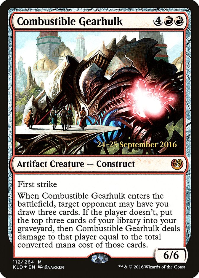 Combustible Gearhulk [Kaladesh Prerelease Promos] | Impulse Games and Hobbies