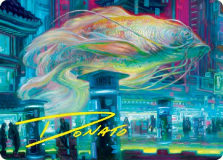Skyswimmer Koi Art Card (Gold-Stamped Signature) [Kamigawa: Neon Dynasty Art Series] | Impulse Games and Hobbies