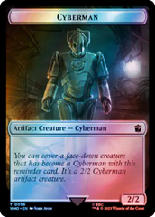 Soldier // Cyberman Double-Sided Token (Surge Foil) [Doctor Who Tokens] | Impulse Games and Hobbies