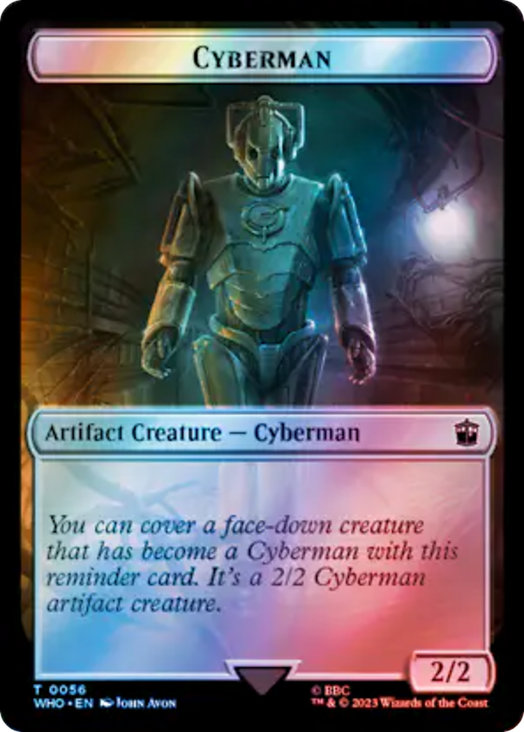 Fish // Cyberman Double-Sided Token (Surge Foil) [Doctor Who Tokens] | Impulse Games and Hobbies