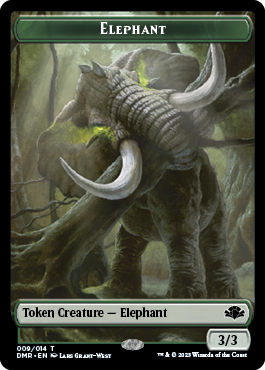 Elephant // Griffin Double-Sided Token [Dominaria Remastered Tokens] | Impulse Games and Hobbies