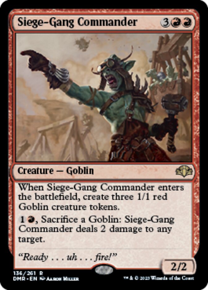 Siege-Gang Commander [Dominaria Remastered] | Impulse Games and Hobbies