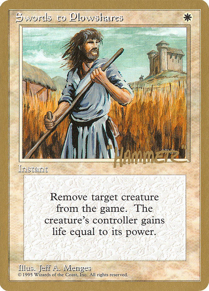 Swords to Plowshares (Shawn "Hammer" Regnier) [Pro Tour Collector Set] | Impulse Games and Hobbies