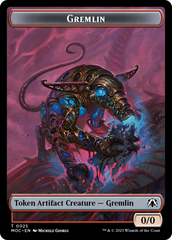 Treasure // Gremlin Double-Sided Token [March of the Machine Commander Tokens] | Impulse Games and Hobbies