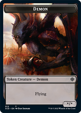 Demon // Demon Double-Sided Token [Starter Commander Decks] | Impulse Games and Hobbies