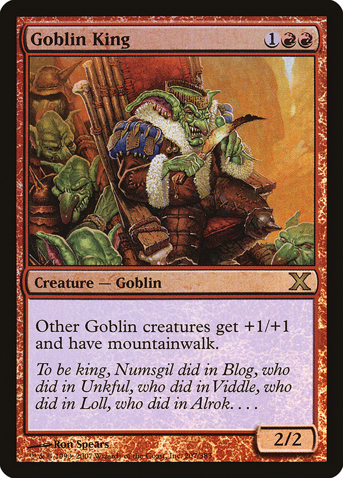 Goblin King (Premium Foil) [Tenth Edition] | Impulse Games and Hobbies