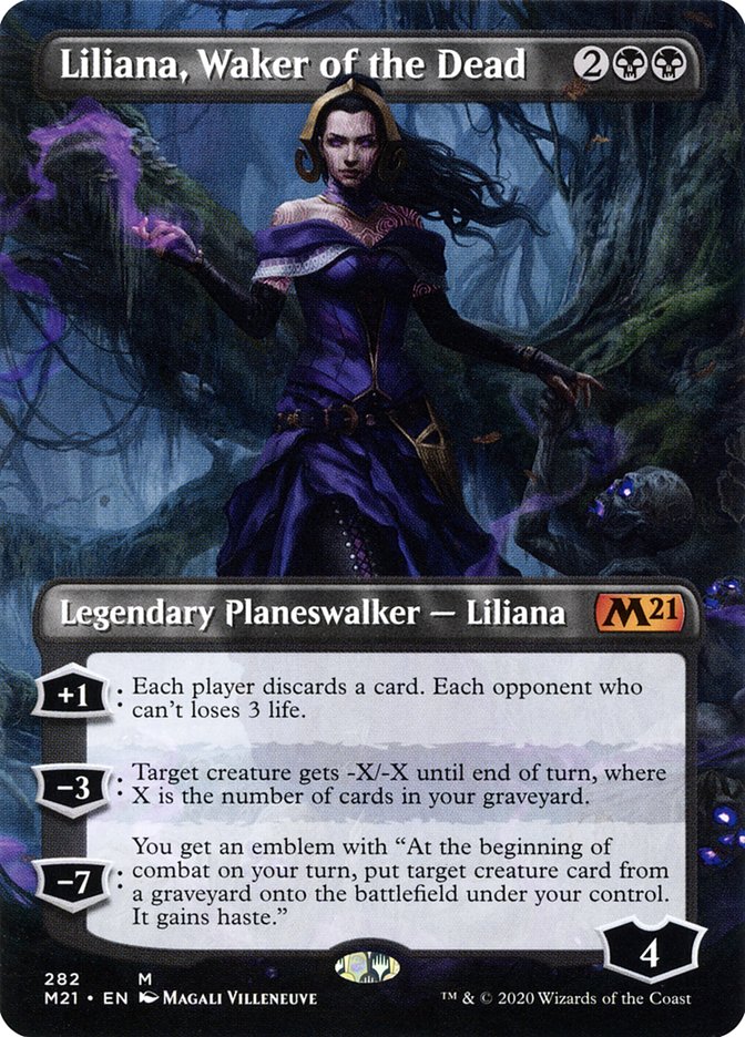 Liliana, Waker of the Dead (Borderless) [Core Set 2021] | Impulse Games and Hobbies