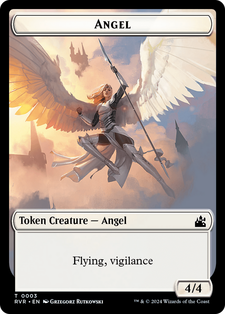 Bird // Angel (0003) Double-Sided Token [Ravnica Remastered Tokens] | Impulse Games and Hobbies