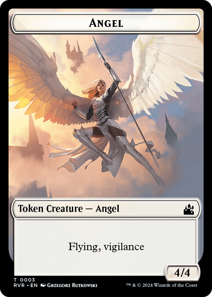 Saproling // Angel (0003) Double-Sided Token [Ravnica Remastered Tokens] | Impulse Games and Hobbies