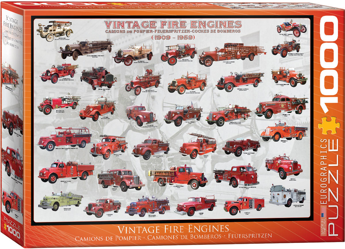 Puzzle: Eurographics 1000 Vintage Fire Engines | Impulse Games and Hobbies