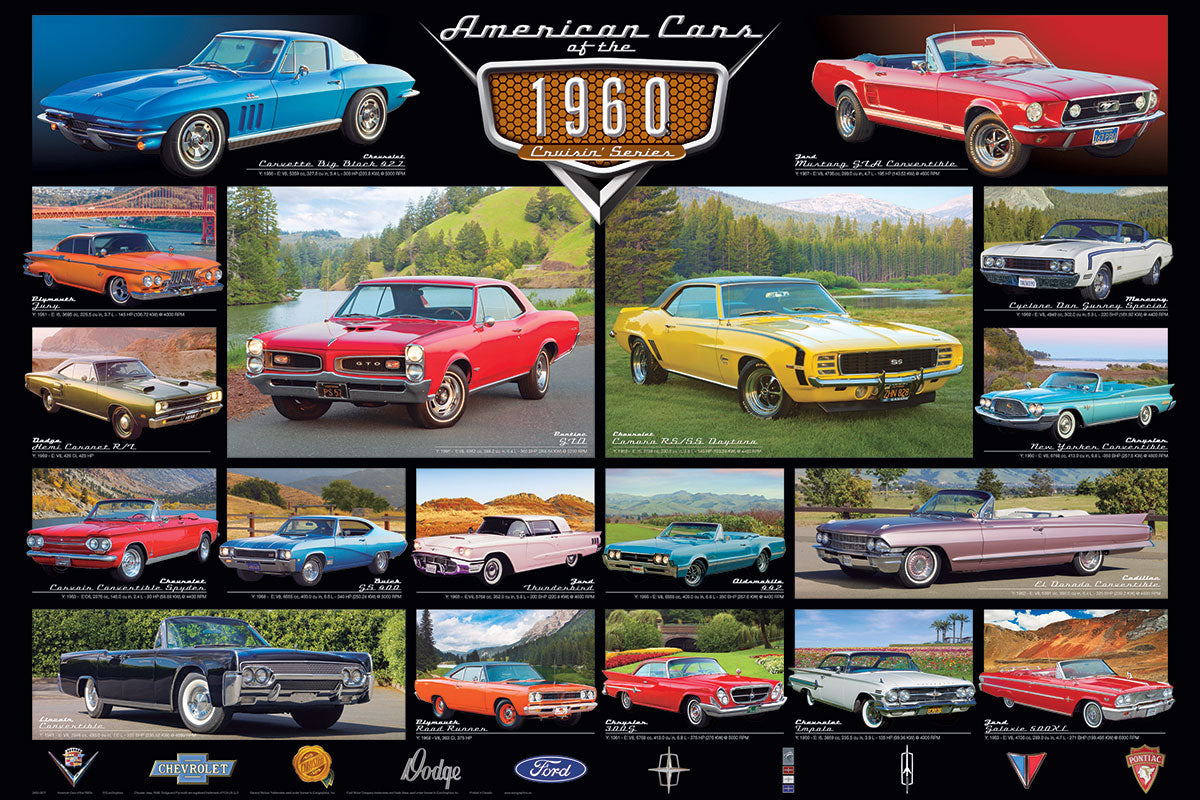 Puzzle: Eurographics 1000 American Cars of the 1960s | Impulse Games and Hobbies