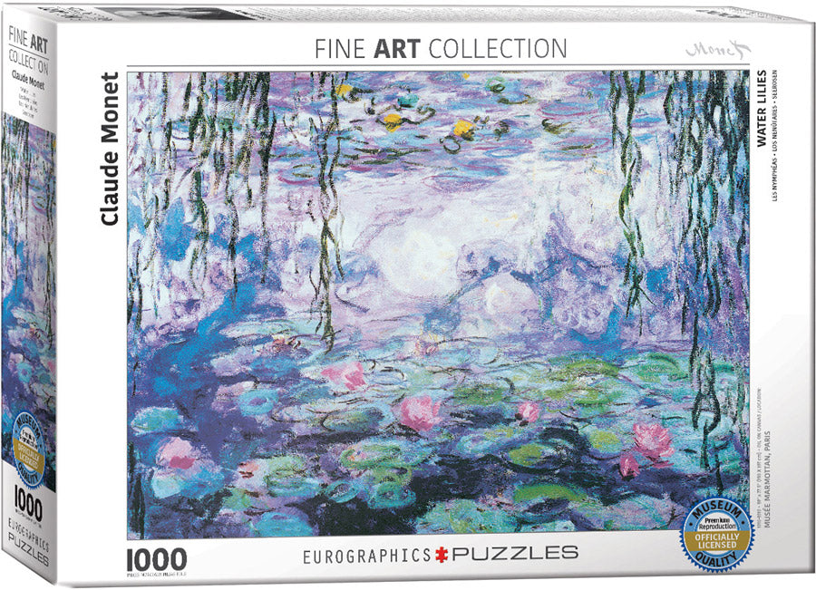 Puzzle: Eurographics 1000 Waterlilies by Claude Monet | Impulse Games and Hobbies