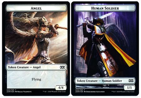 Angel // Human Soldier Double-sided Token [Double Masters Tokens] | Impulse Games and Hobbies