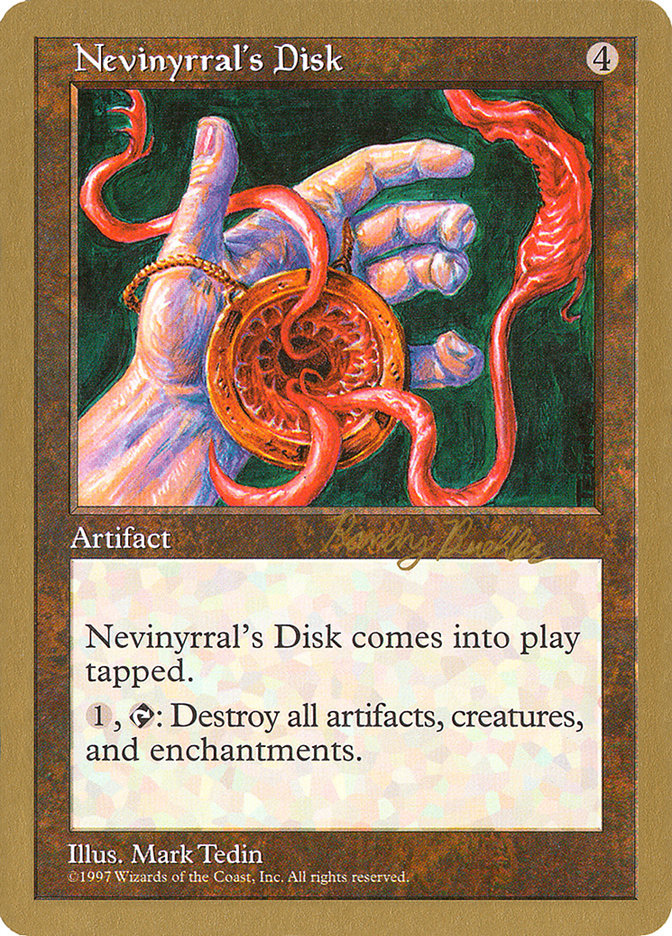 Nevinyrral's Disk (Randy Buehler) [World Championship Decks 1998] | Impulse Games and Hobbies