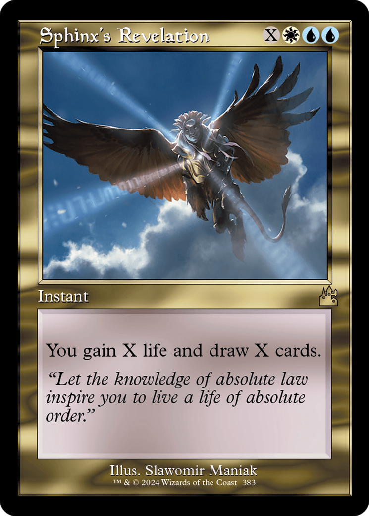 Sphinx's Revelation (Retro Frame) [Ravnica Remastered] | Impulse Games and Hobbies