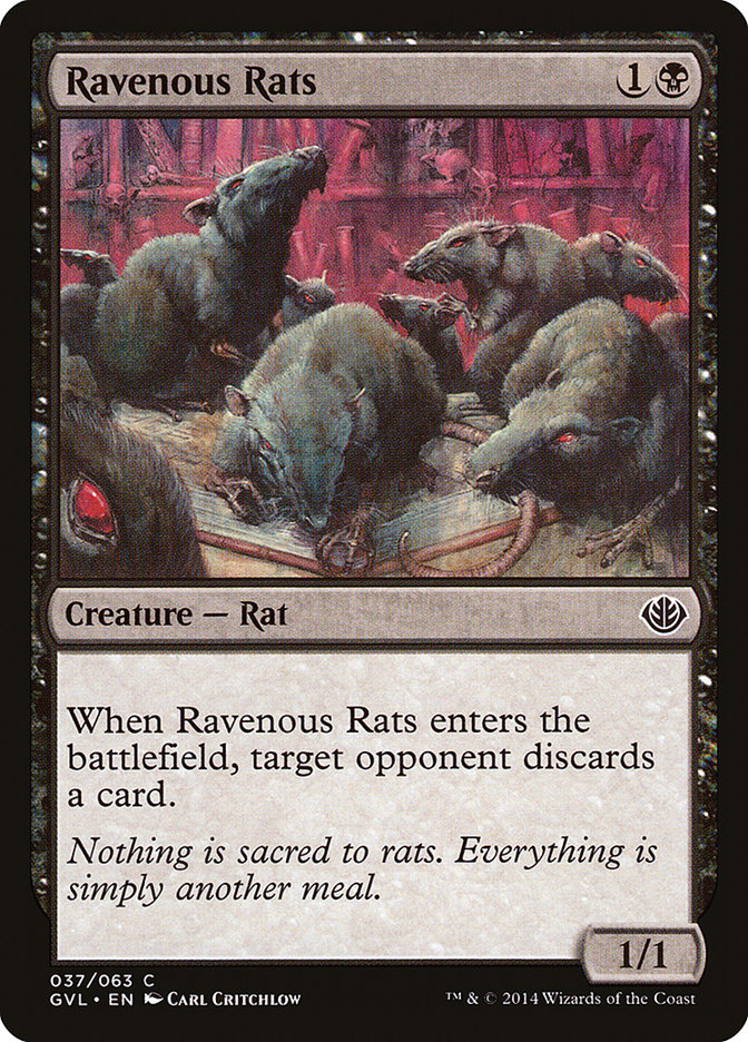 Ravenous Rats (Garruk vs. Liliana) [Duel Decks Anthology] | Impulse Games and Hobbies