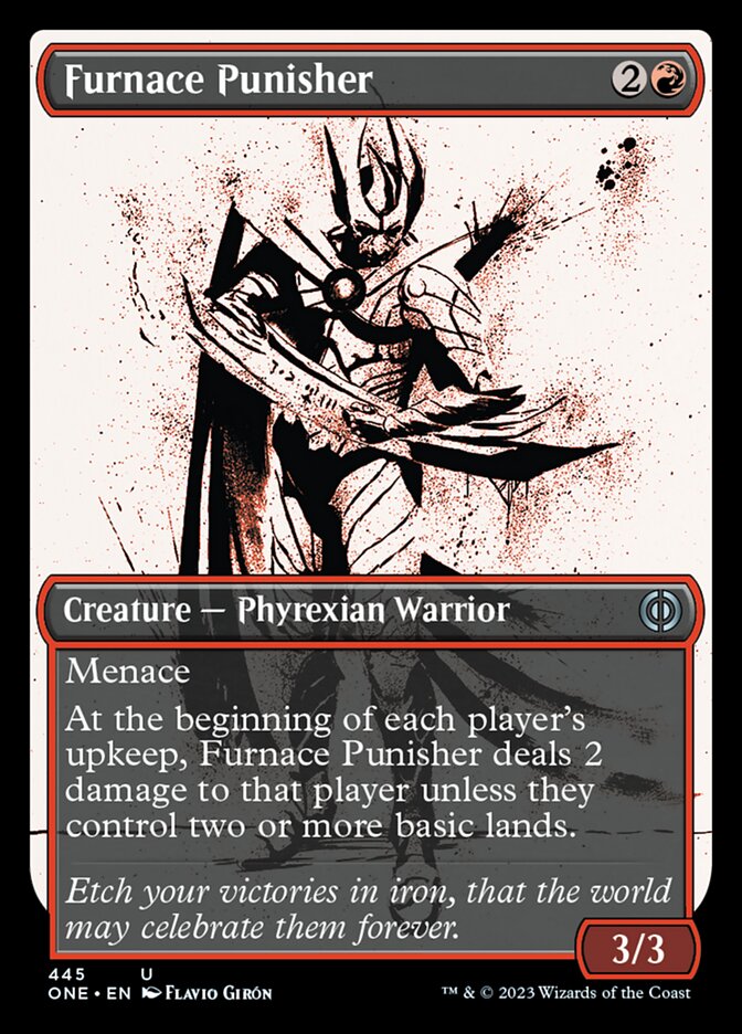 Furnace Punisher (Showcase Ichor Step-and-Compleat Foil) [Phyrexia: All Will Be One] | Impulse Games and Hobbies